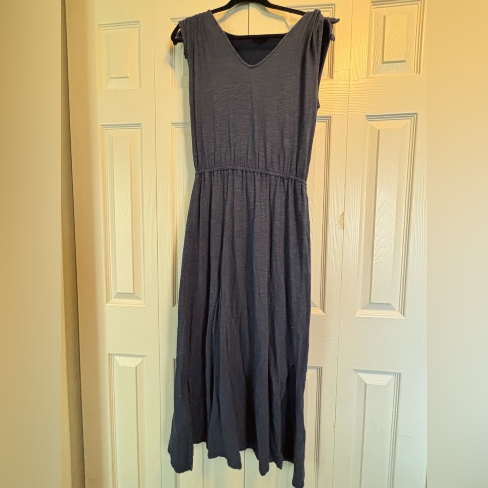 Lands End Navy Blue Sleeveless Dress